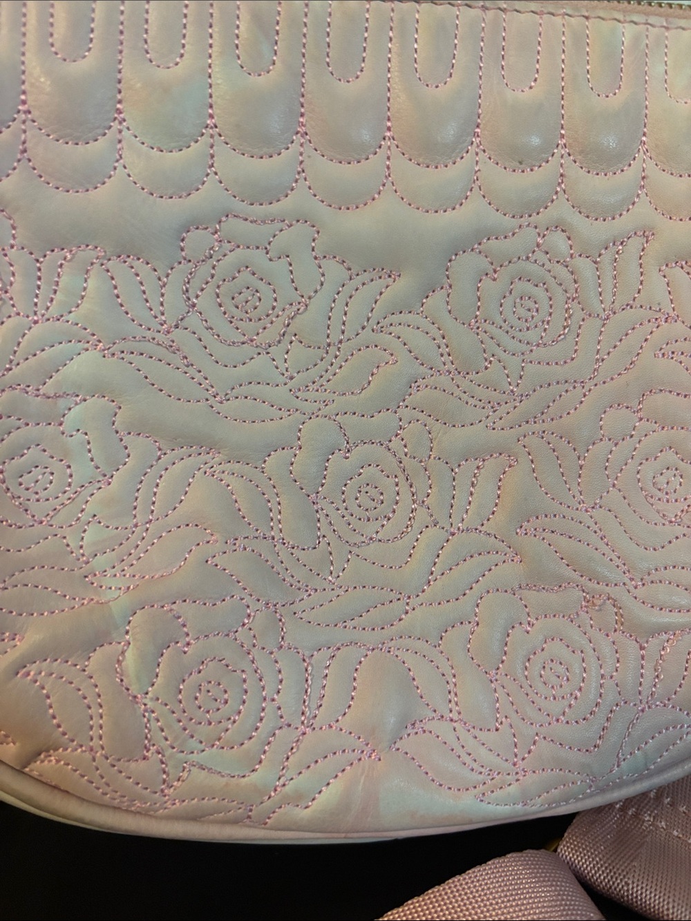 Sharif Marbleized Quilted Leather Rose Crossbody - Picture 2 of 11